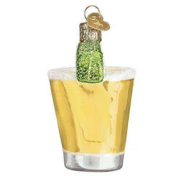 Old World Christmas Tequila Shot Blown Glass Ornament