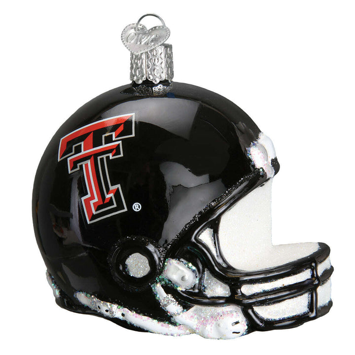 Old World Christmas Texas Tech Helmet Blown Glass Ornament
