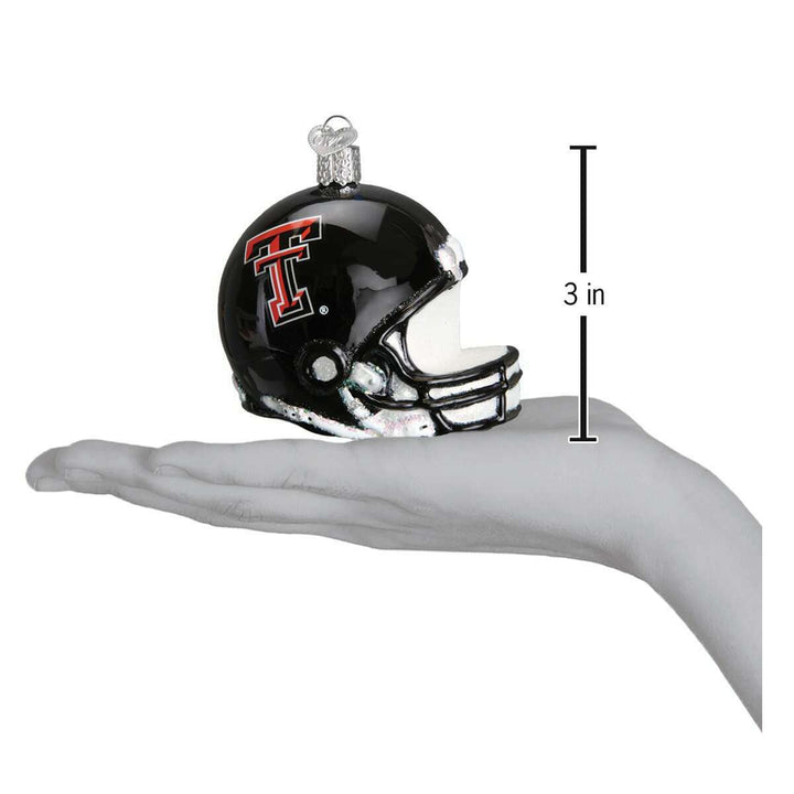 Old World Christmas Texas Tech Helmet Blown Glass Ornament