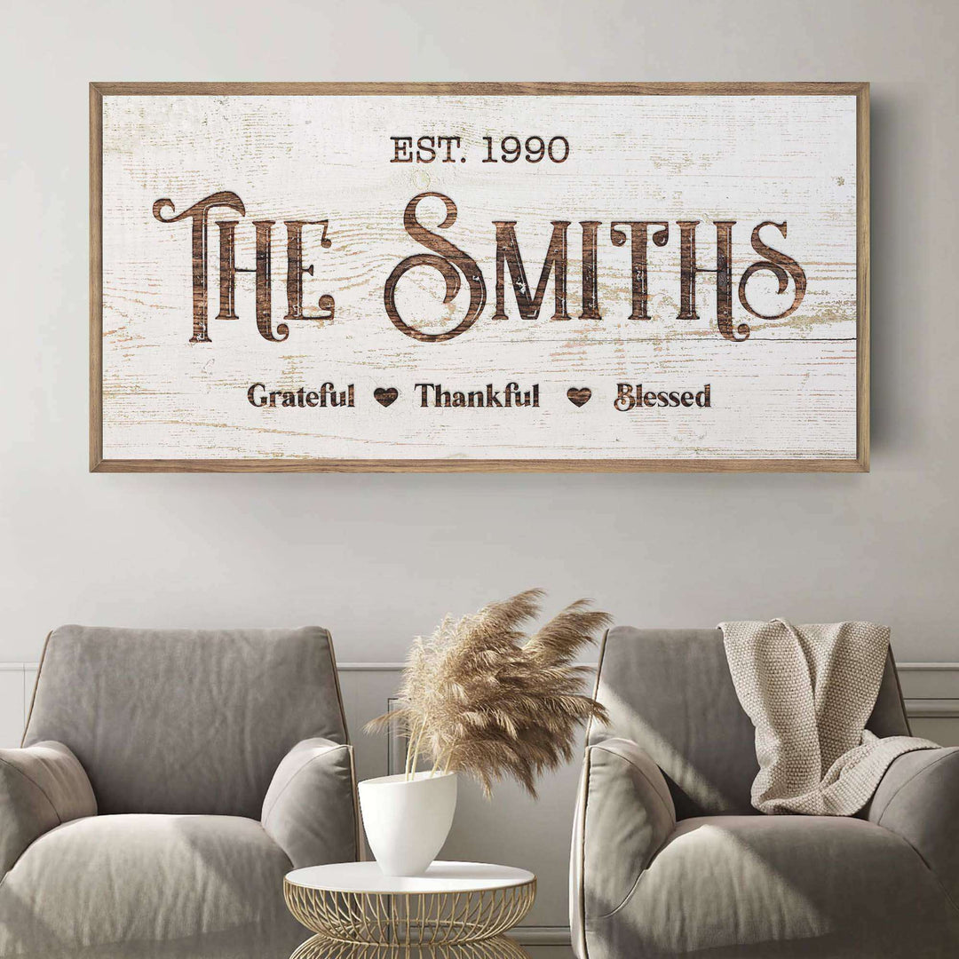 Thanksgiving Family Sign
