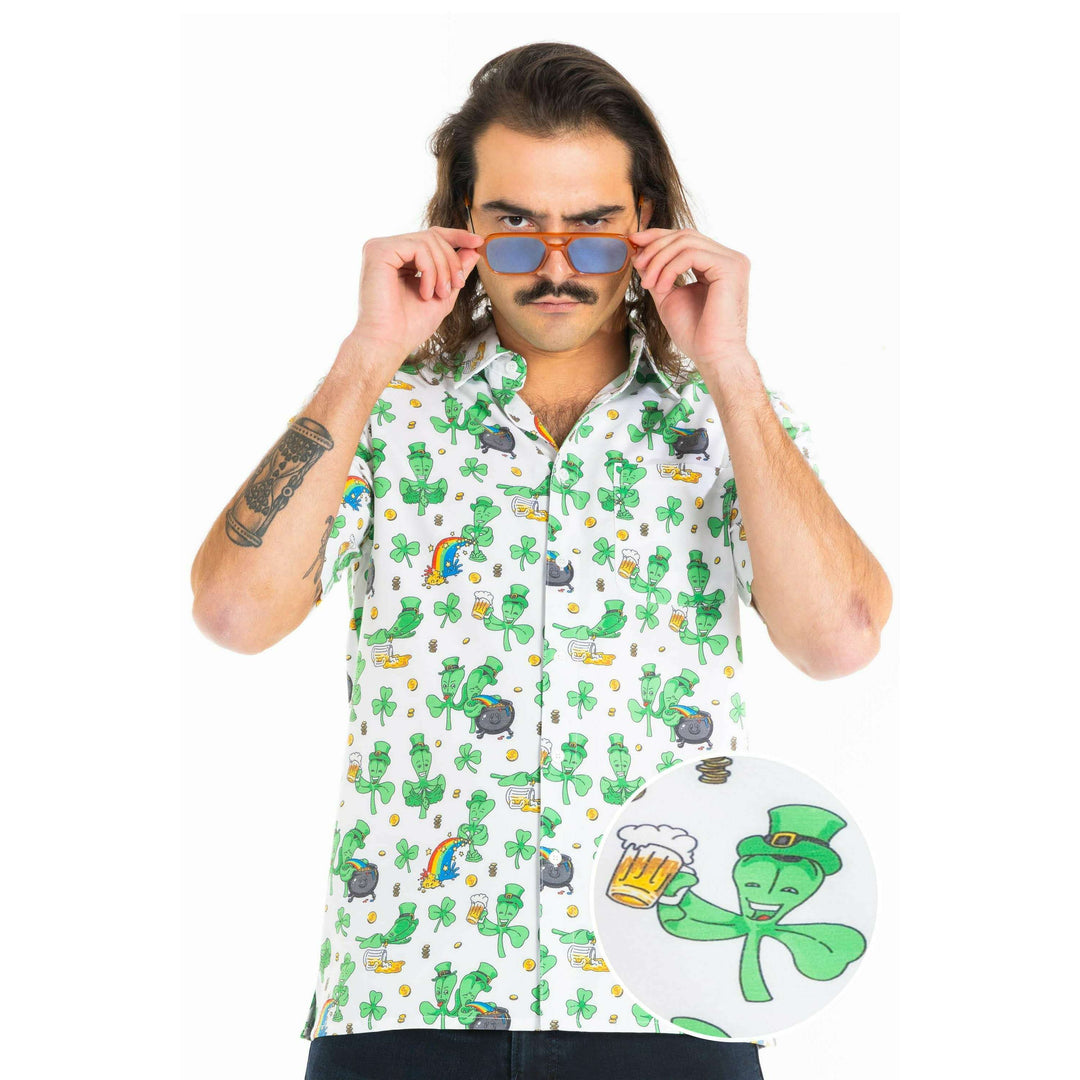The 3 Leafs To The Wind | St Patricks Day Clovers Hawaiian Shirt