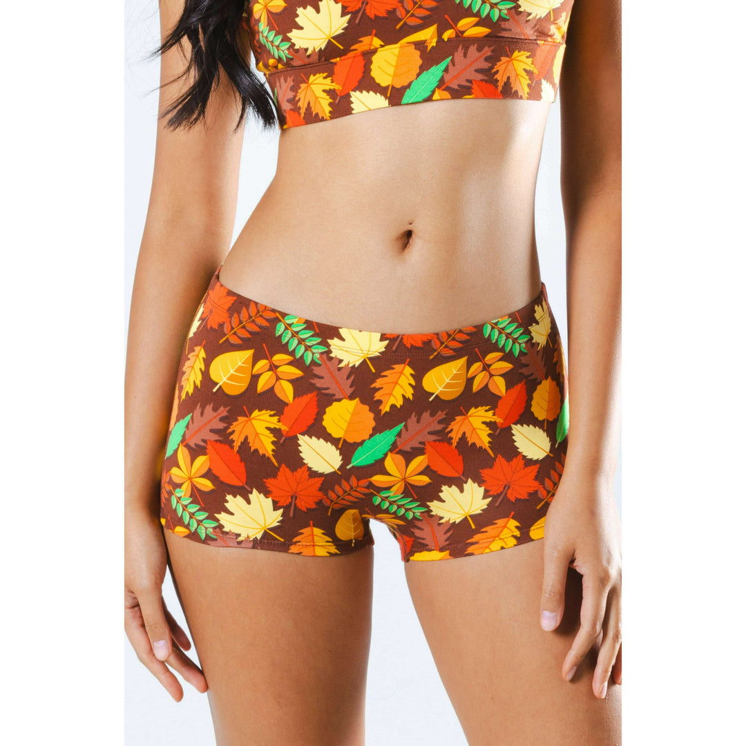 The Acorn Hoard | Fall Leaves Modal Boyshort Underwear