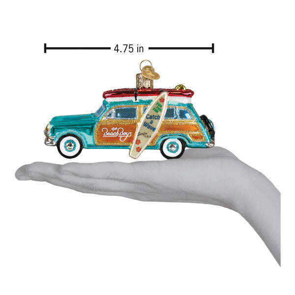 Old World Christmas The Beach Boys Surfin' Woody Blown Glass Ornament