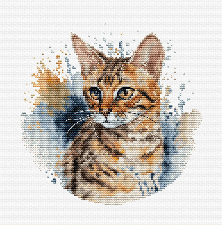 The Bengal Cat BC210l Counted Cross-Stitch Kit