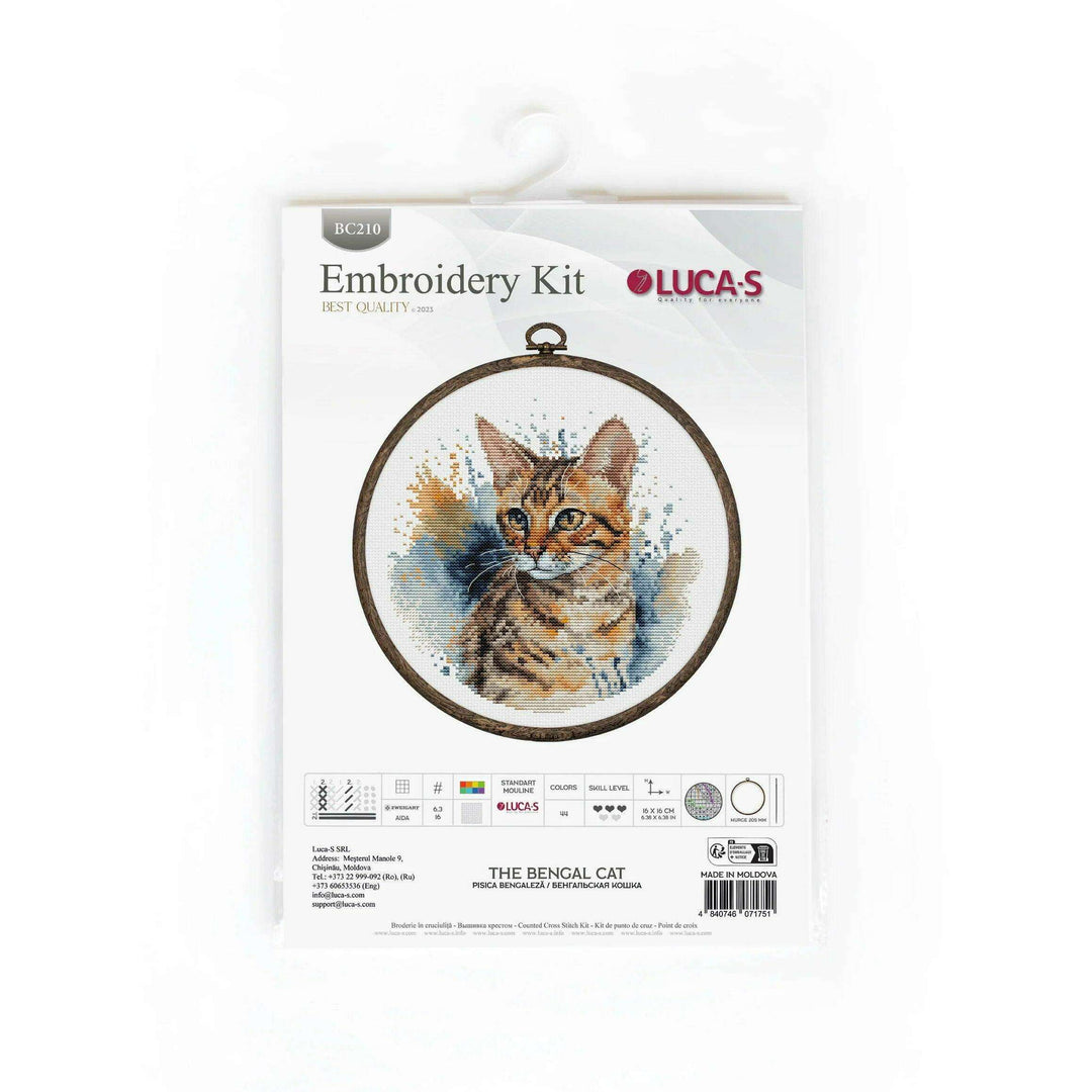 The Bengal Cat BC210l Counted Cross-Stitch Kit