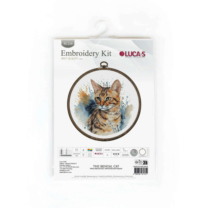 The Bengal Cat BC210l Counted Cross-Stitch Kit