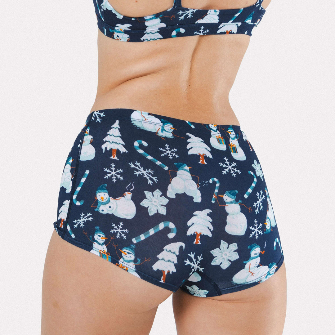 The Big Blizzard | Naughty Snowmen Modal Boyshort Underwear