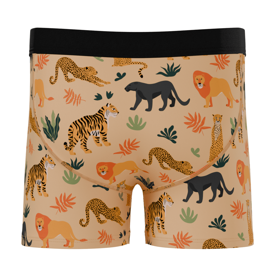 The Big Cat Conga | Safari Animals Boy's Boxer Briefs