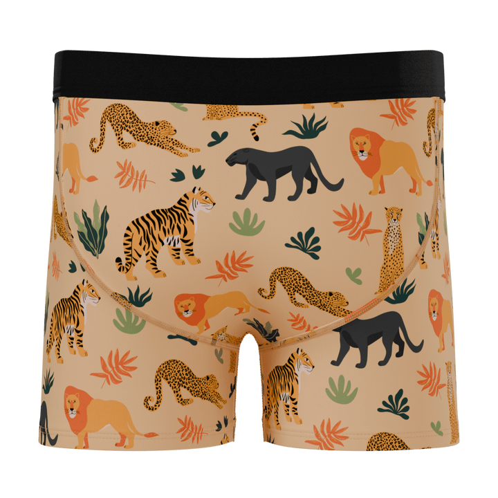 The Big Cat Conga | Safari Animals Boy's Boxer Briefs
