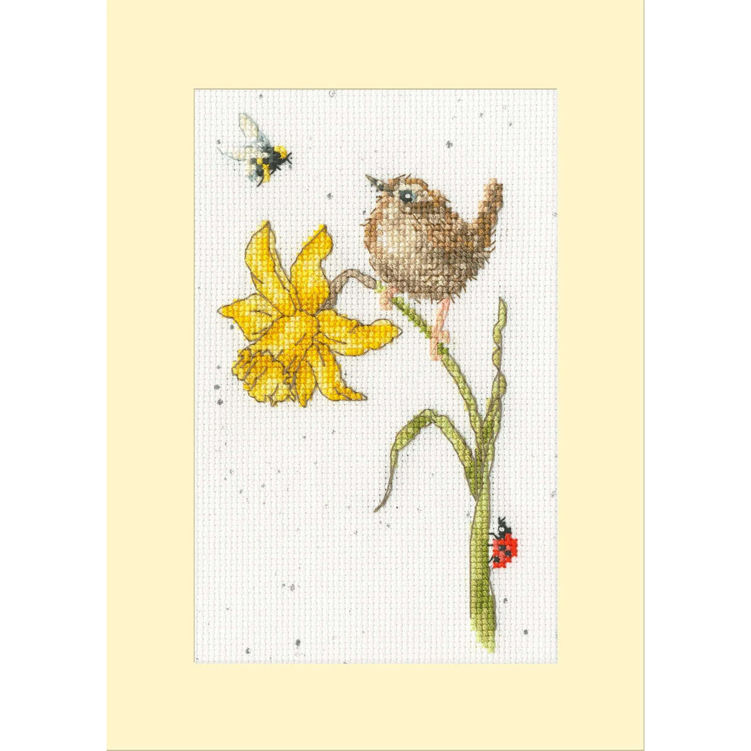 The Birds And The Bees Greetings Card XGC43 Counted Cross Stitch Kit