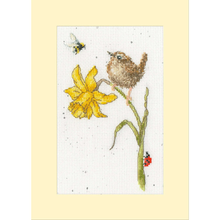 The Birds And The Bees Greetings Card XGC43 Counted Cross Stitch Kit
