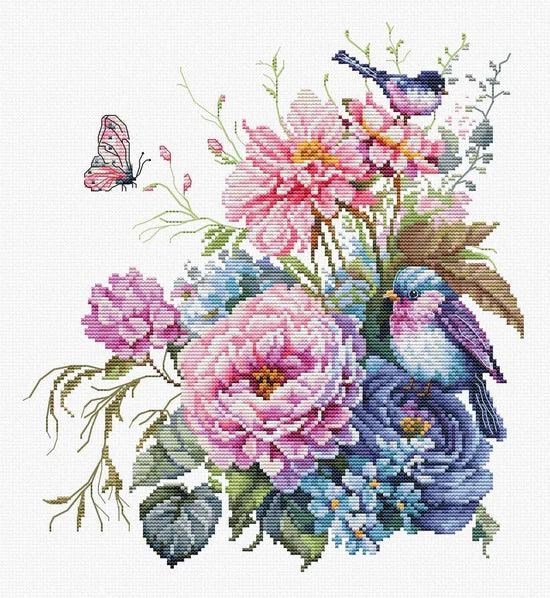 The Birds-Summer B2422L Counted Cross-Stitch Kit
