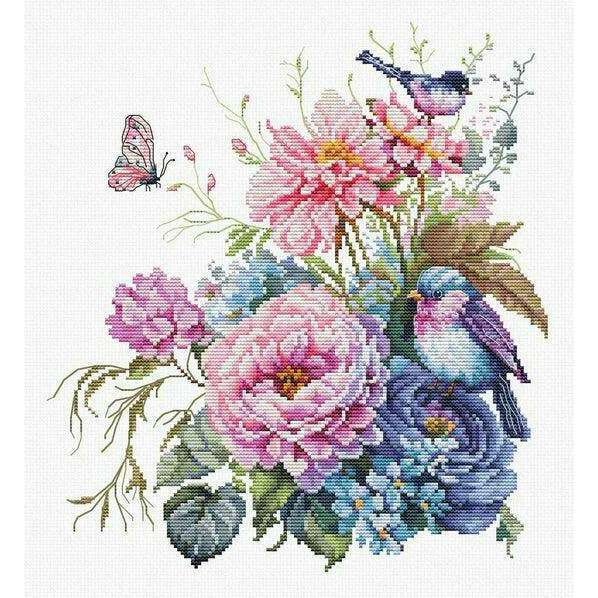 The Birds-Summer B2422L Counted Cross-Stitch Kit