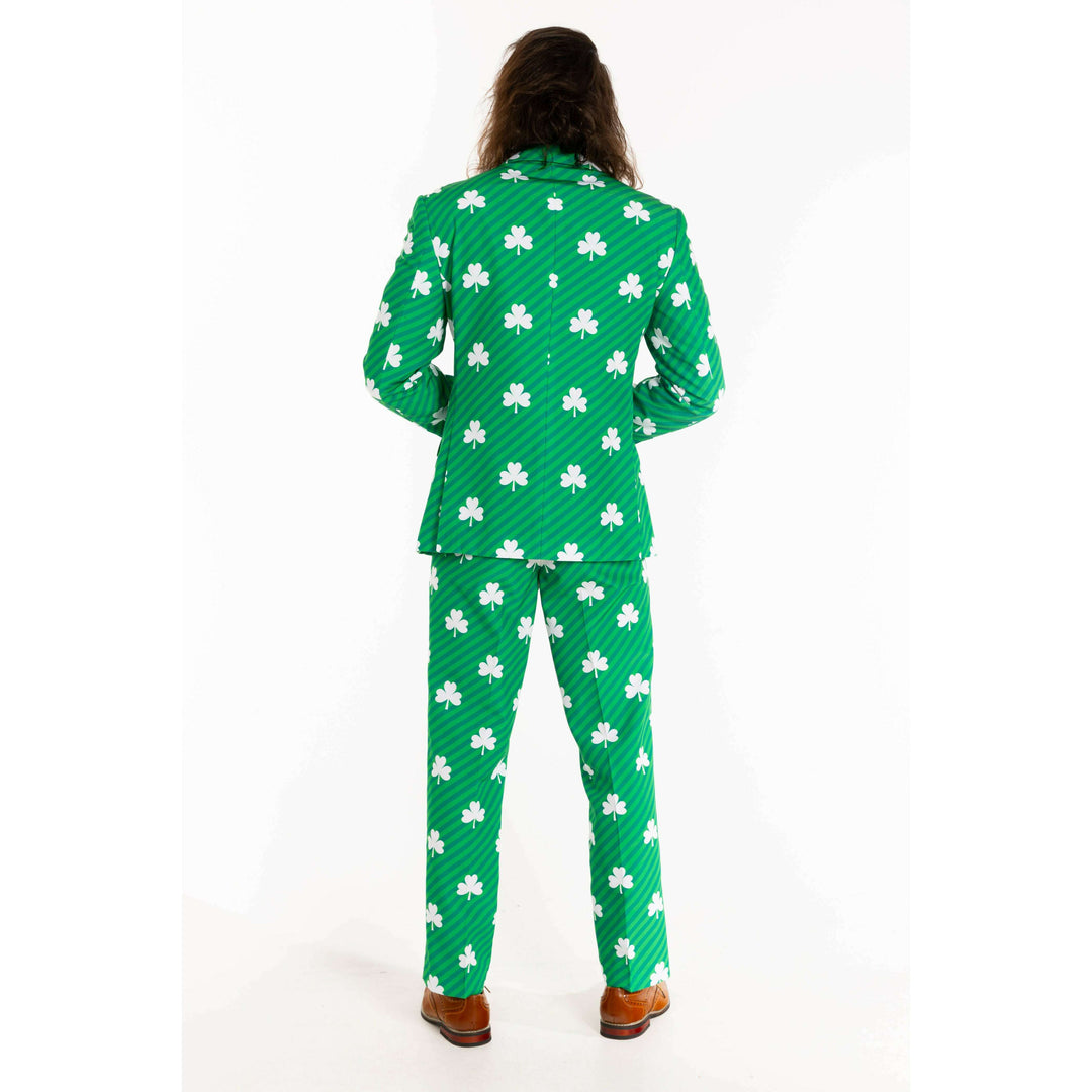 The Blarney Bagpiper | Diagonal Striped Clovers Suit