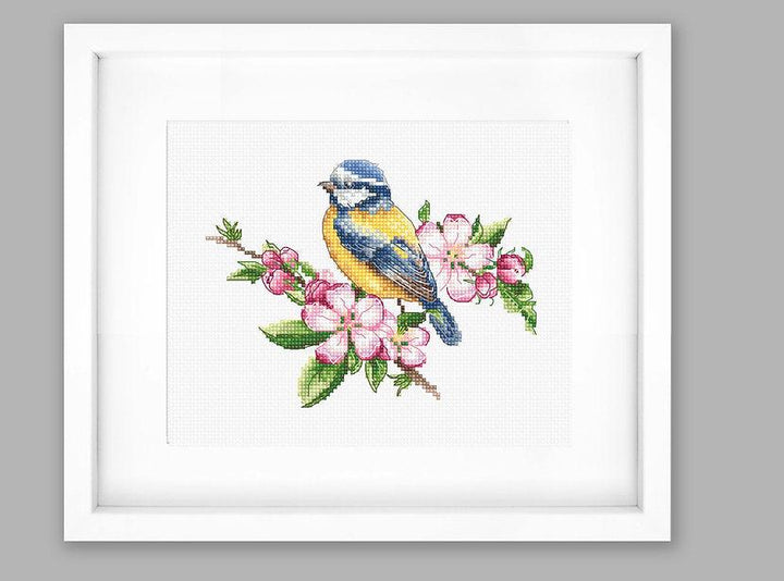 The blue tit  B1195L Counted Cross-Stitch Kit