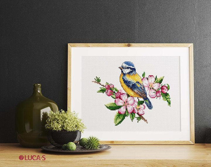 The blue tit  B1195L Counted Cross-Stitch Kit