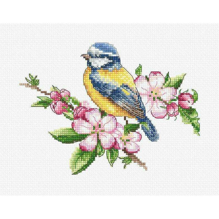The blue tit  B1195L Counted Cross-Stitch Kit