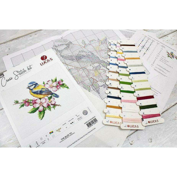 The blue tit  B1195L Counted Cross-Stitch Kit