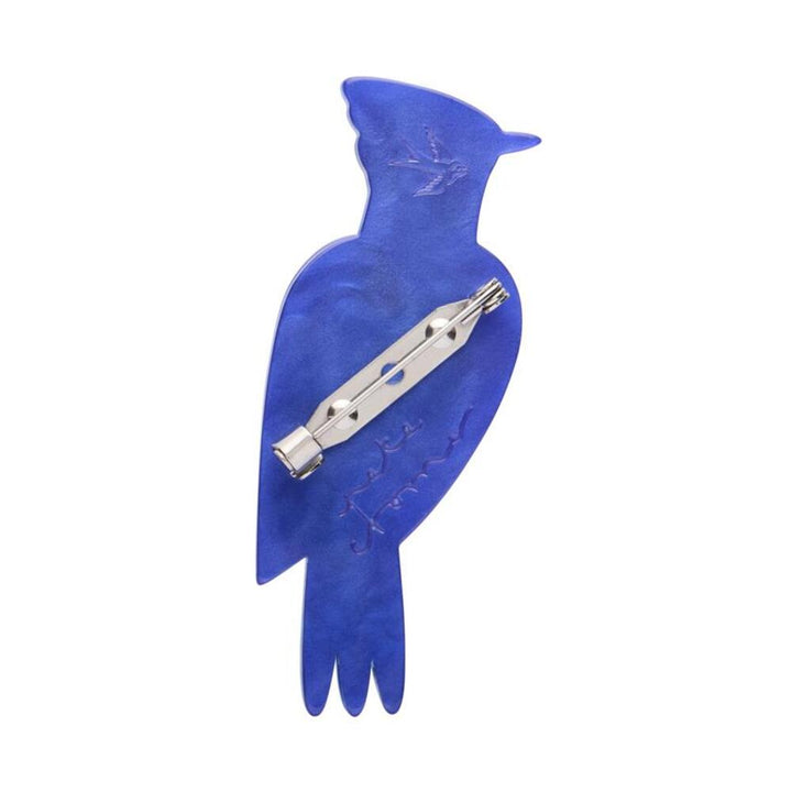 The Boisterous Blue Jay Brooch by Erstwilder 1