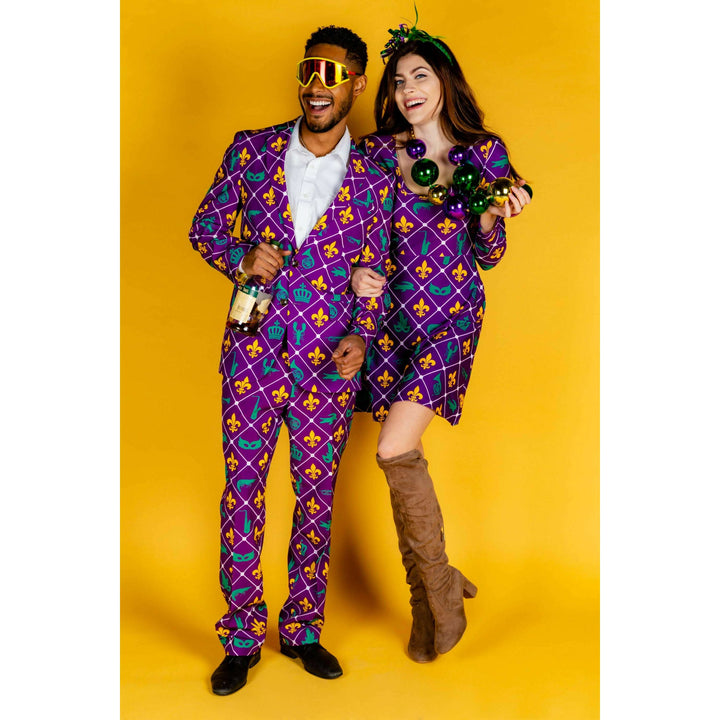 The Bourbon St. Special | Mardi Gras Printed Skater Dress