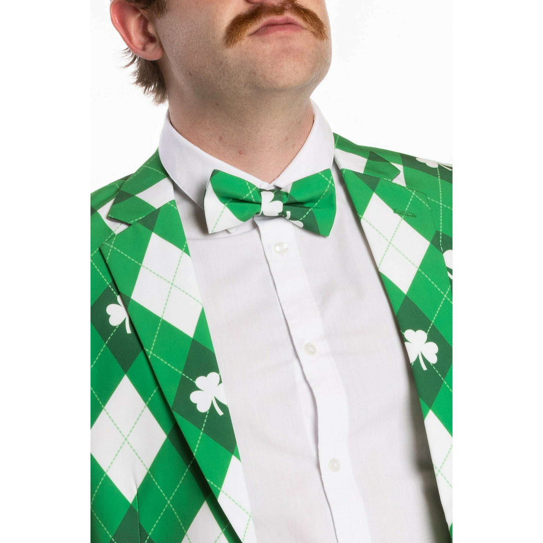 The Cabbage Connoisseur | Green Argyle St. Patrick's Day Bow Tie