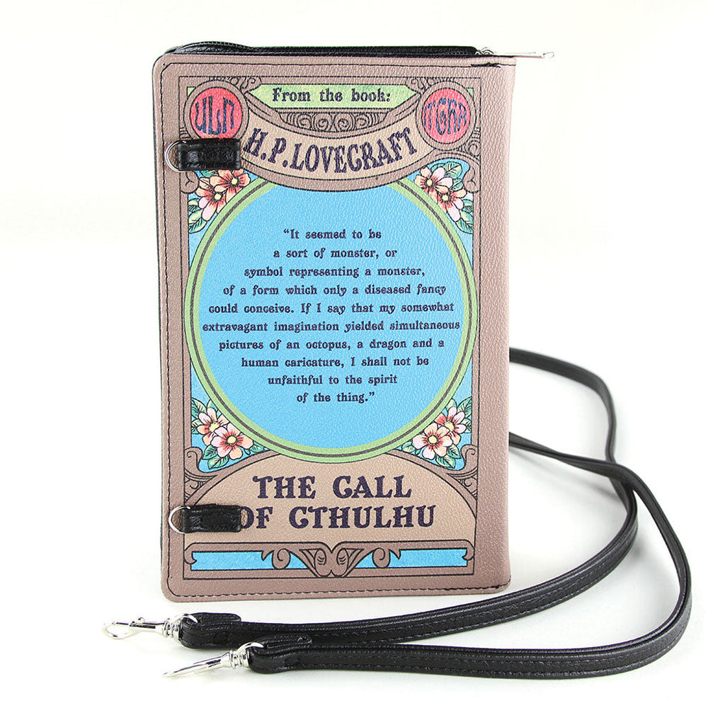 The Call Of Cthulhu Book Clutch Bag In Vinyl by Book Bags
