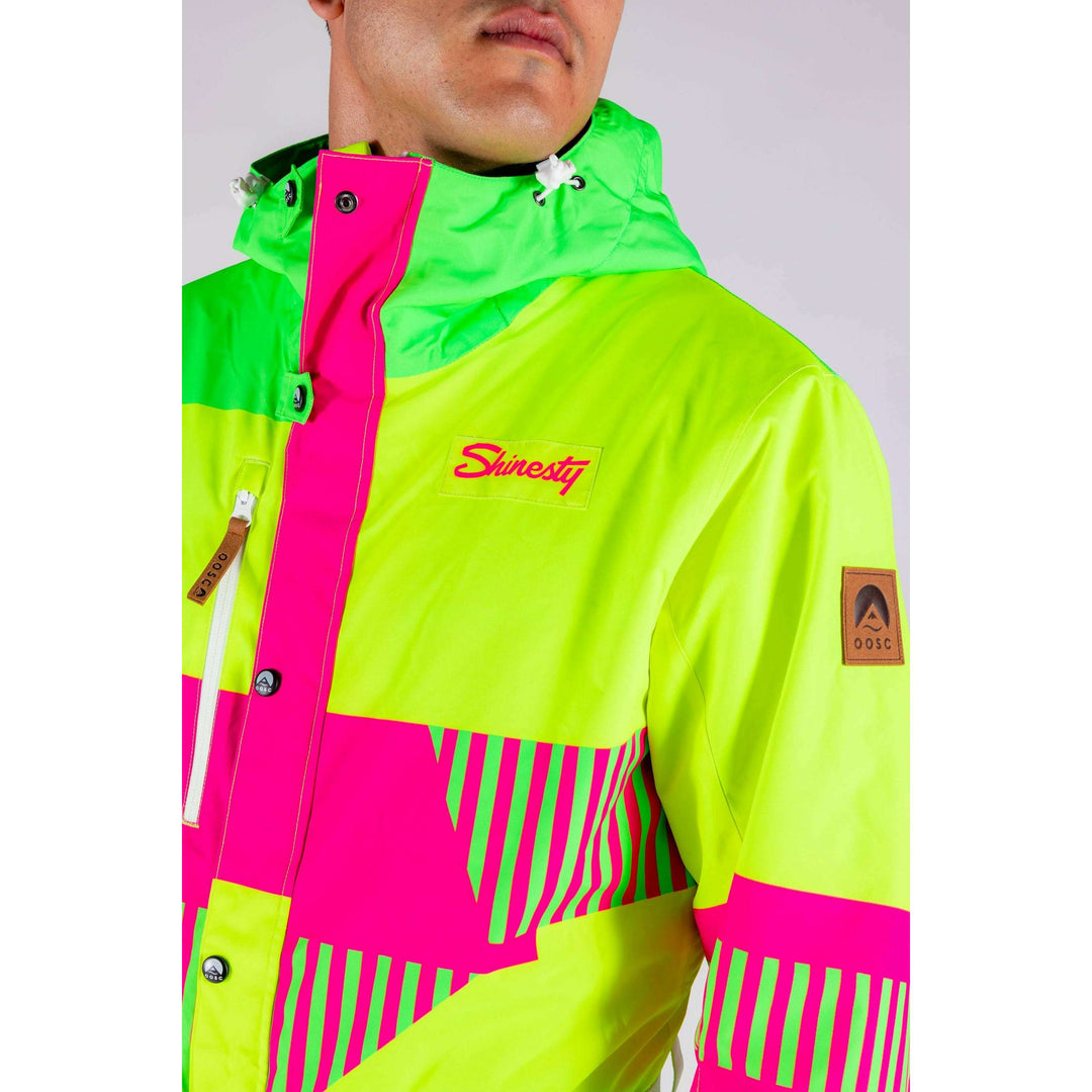 The Cat Track Fever | Mens Neon Yellow Retro Ski Suit
