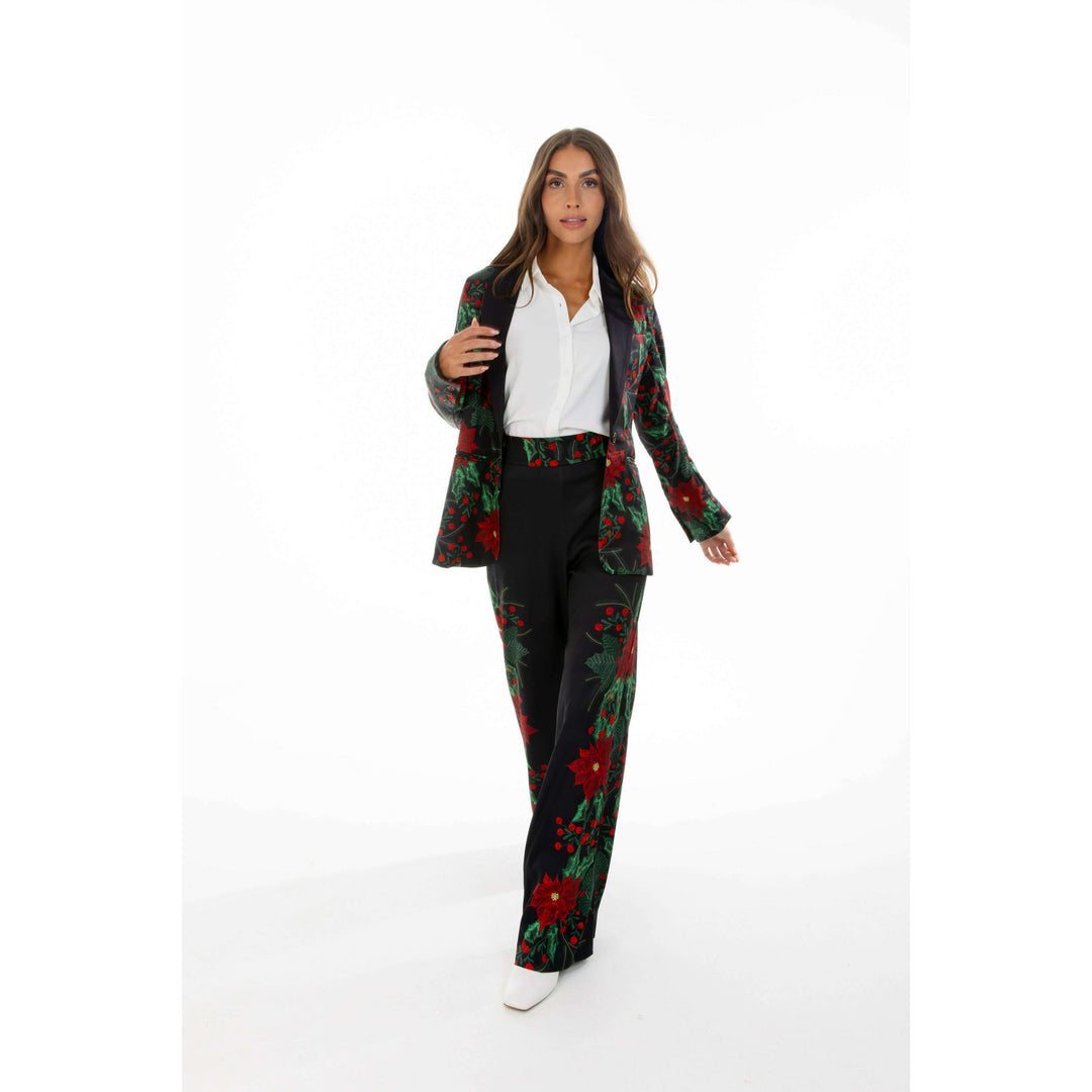 The Centerpiece | Poinsettia Women's Christmas Blazer
