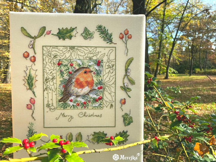 The Christmas Robin K-224 Counted Cross-Stitch Kit
