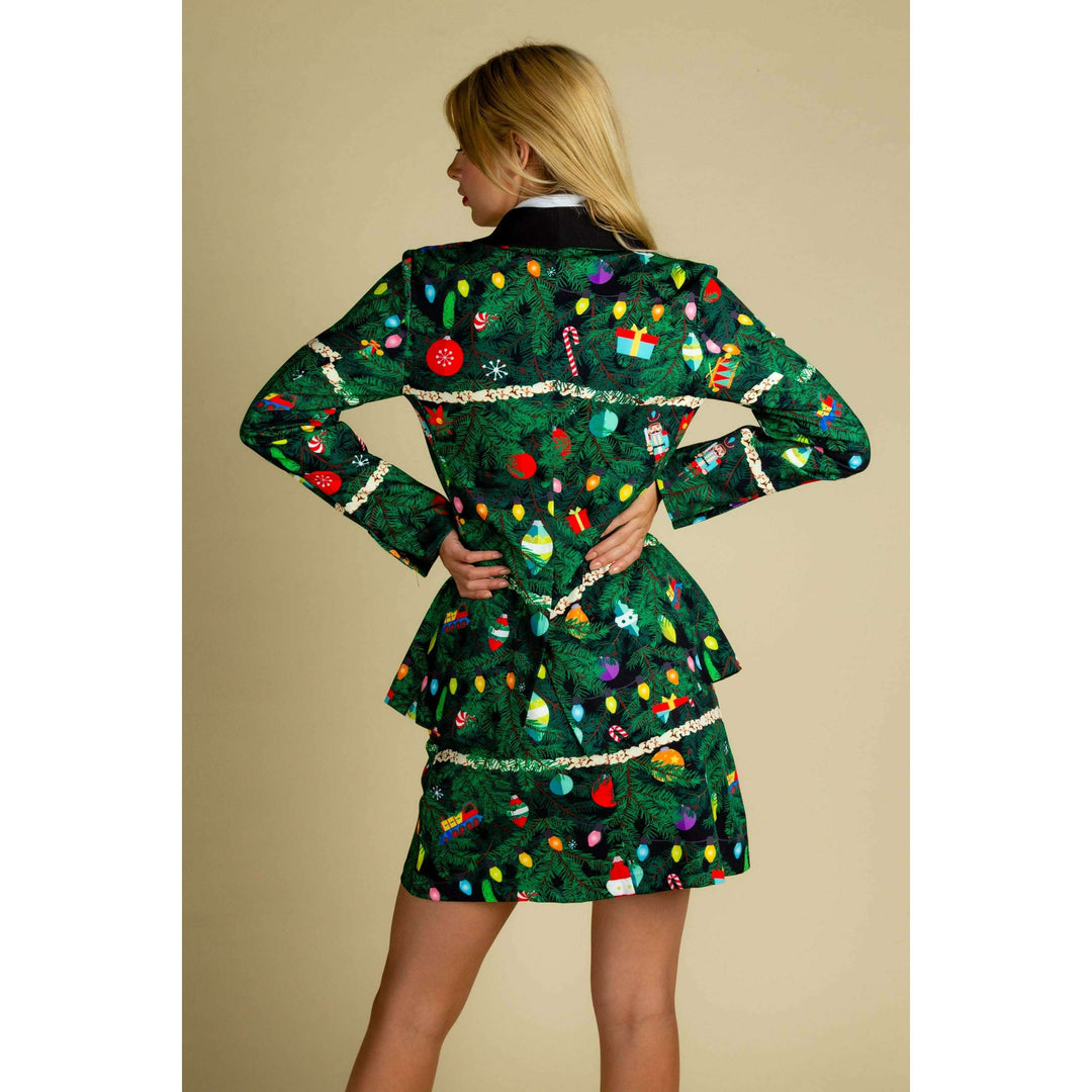 The Christmas Tree Camo | Christmas Tree Print Women's Suit