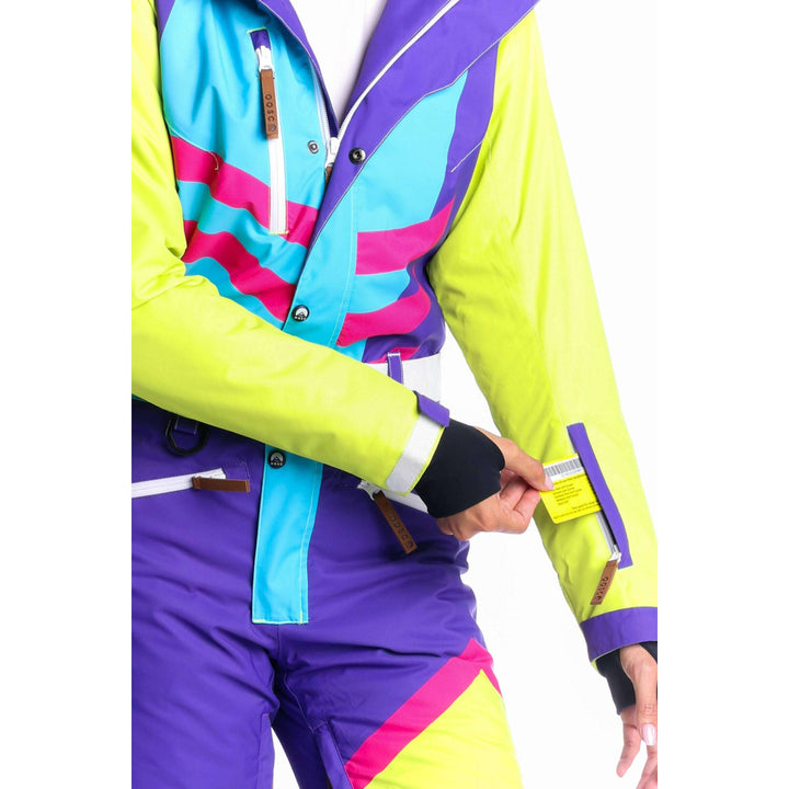 The Chute Your Shot | Neon Purple Retro Women's One Piece Ski Suit