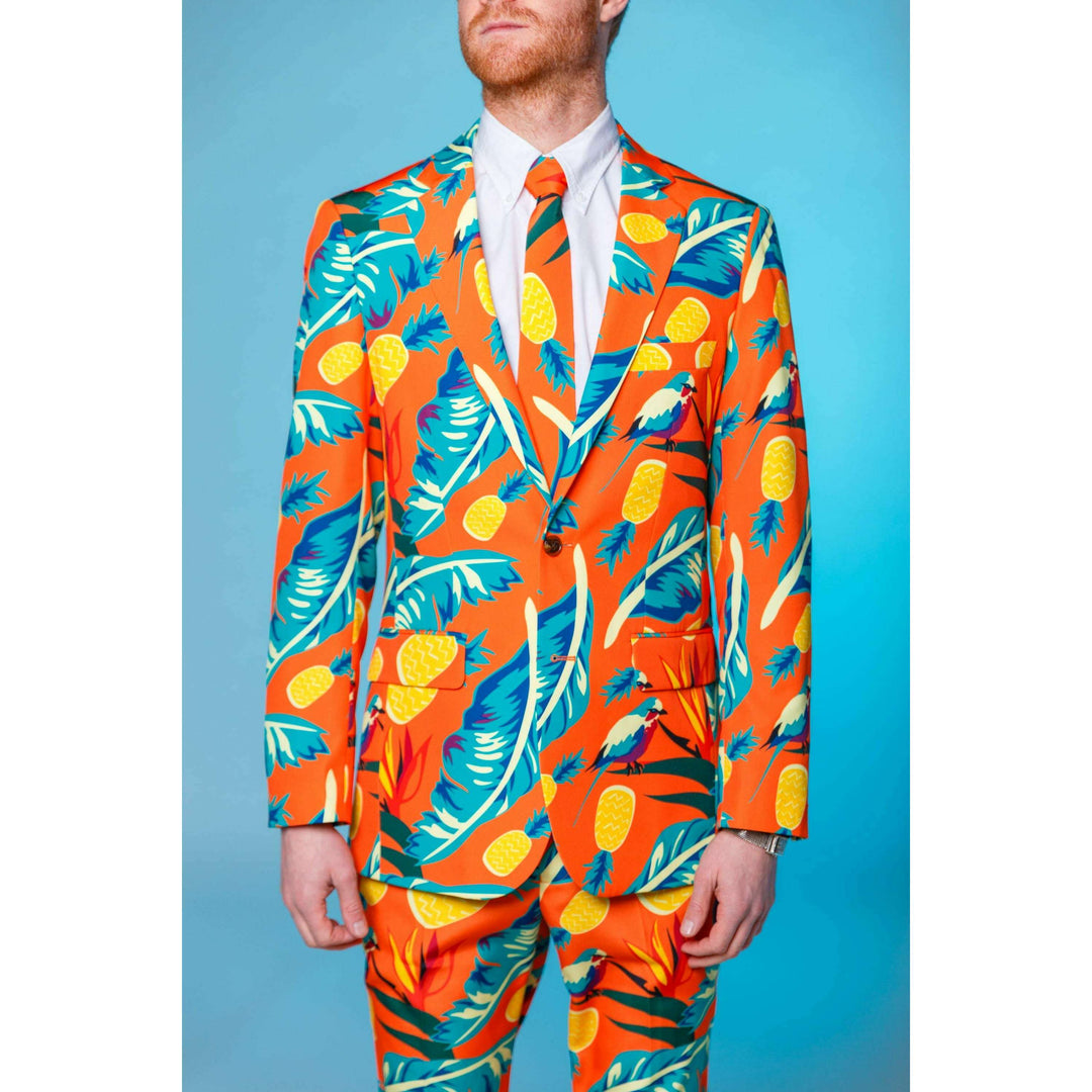 The Cruise Ship Casanova | Orange Hawaiian Suit