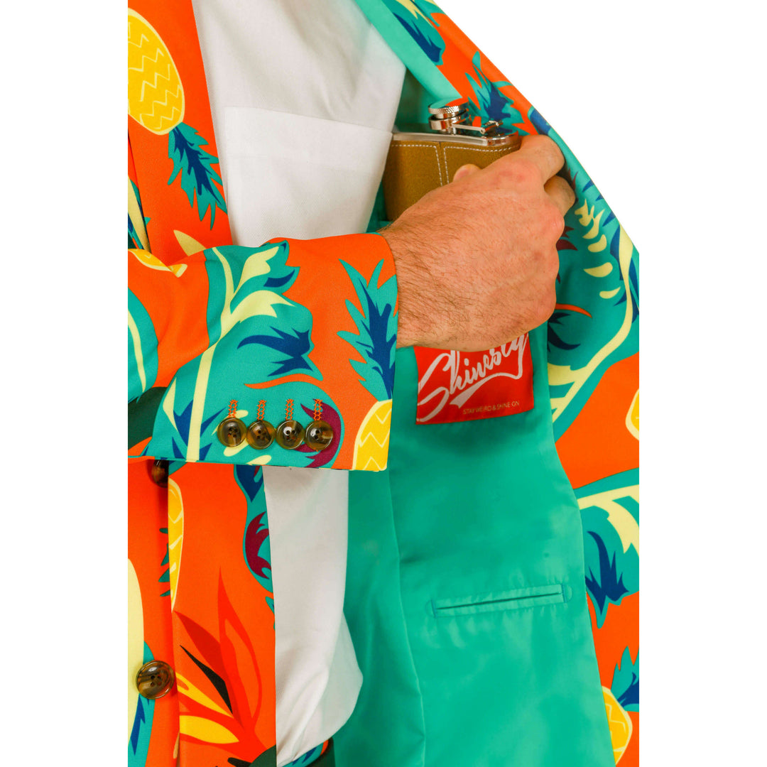 The Cruise Ship Casanova | Orange Hawaiian Suit