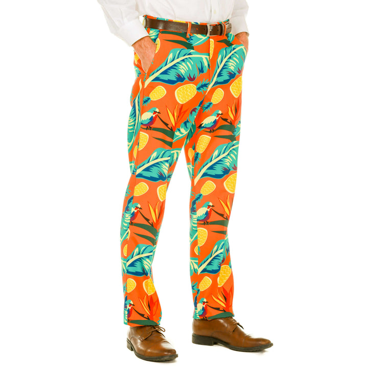 The Cruise Ship Casanova | Orange Hawaiian Suit