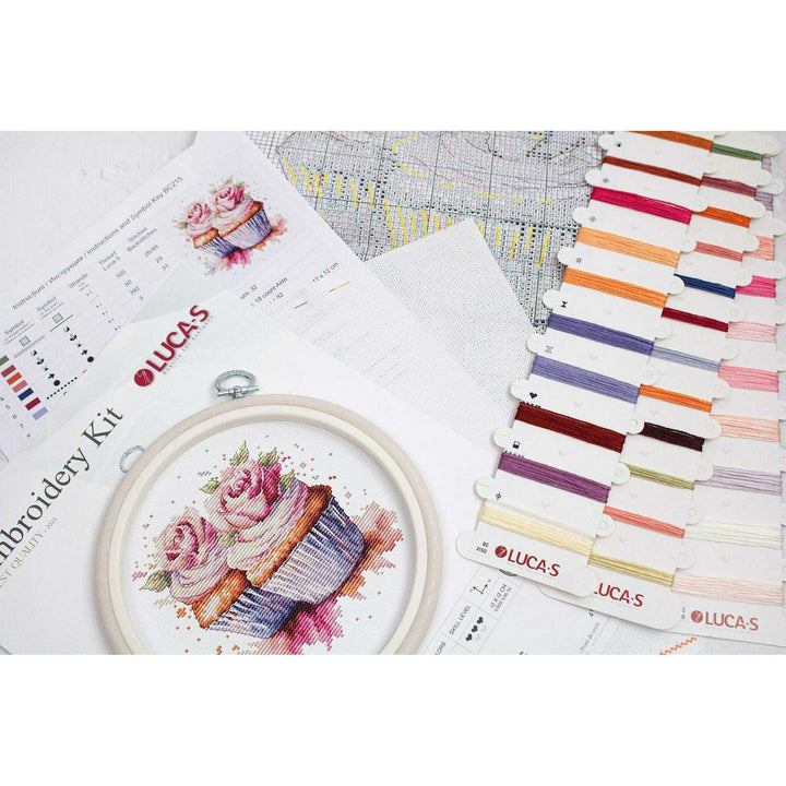 The Cupcakes BC215L Counted Cross-Stitch Kit