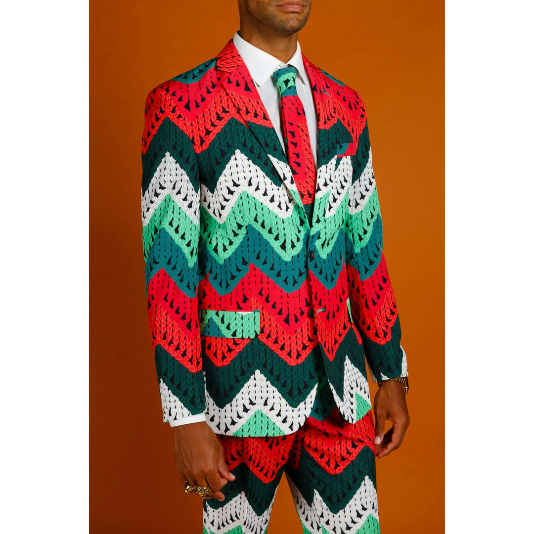 The Dapper Doily | Quilted Print Christmas Suit