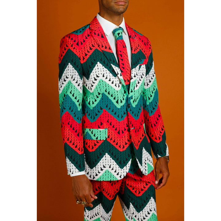The Dapper Doily | Quilted Print Christmas Suit