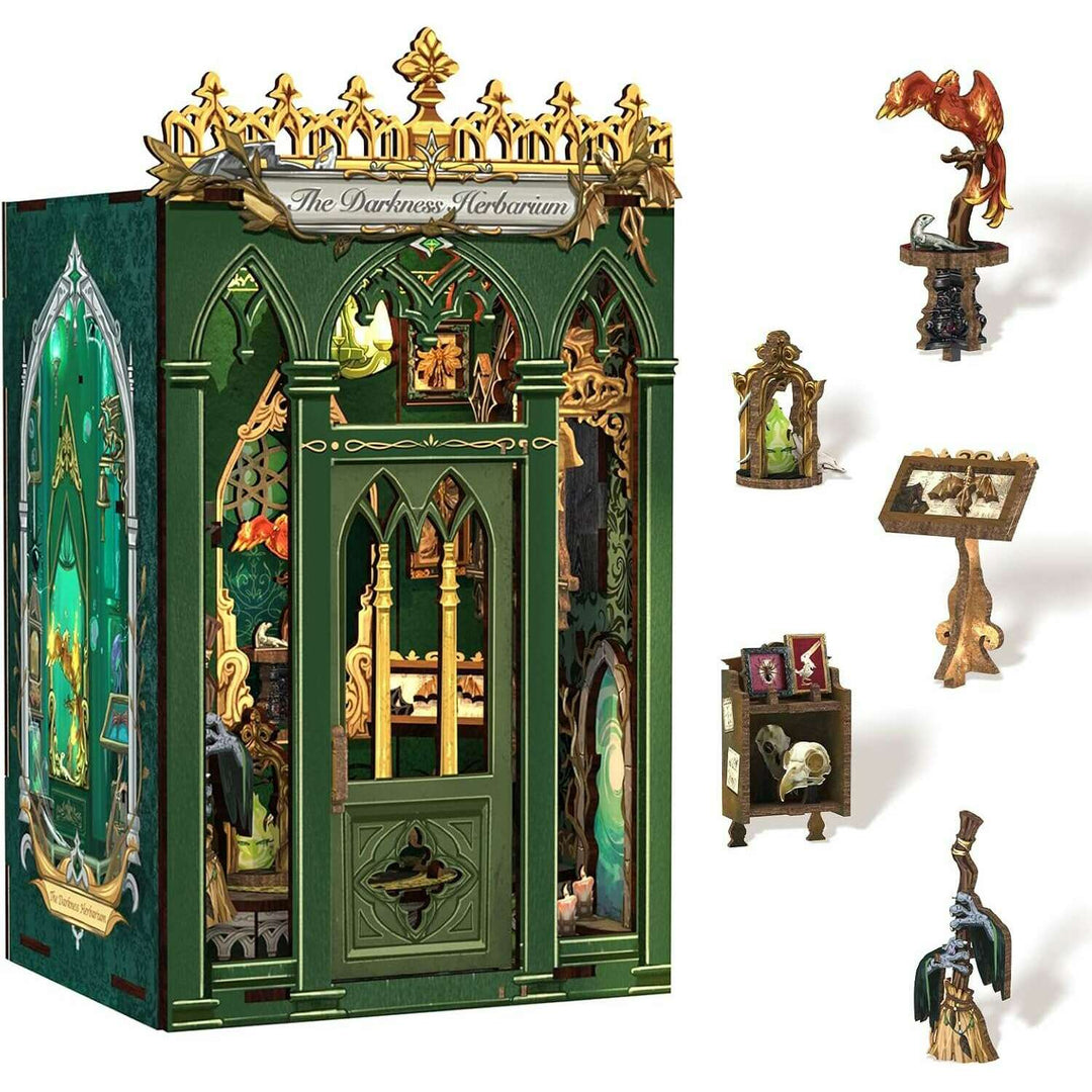 The Darkness Herbarium Dollhouse Kit - Miniature Wizardi Roombox Book Nook Kit Kit