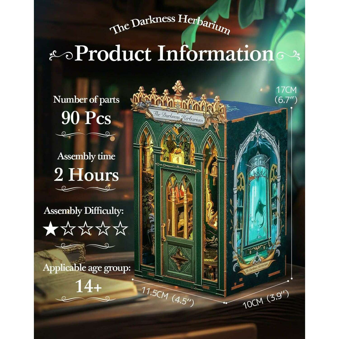 The Darkness Herbarium Dollhouse Kit - Miniature Wizardi Roombox Book Nook Kit Kit