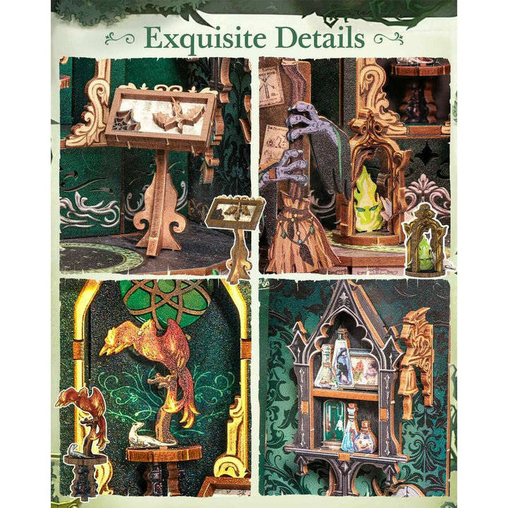 The Darkness Herbarium Dollhouse Kit - Miniature Wizardi Roombox Book Nook Kit Kit
