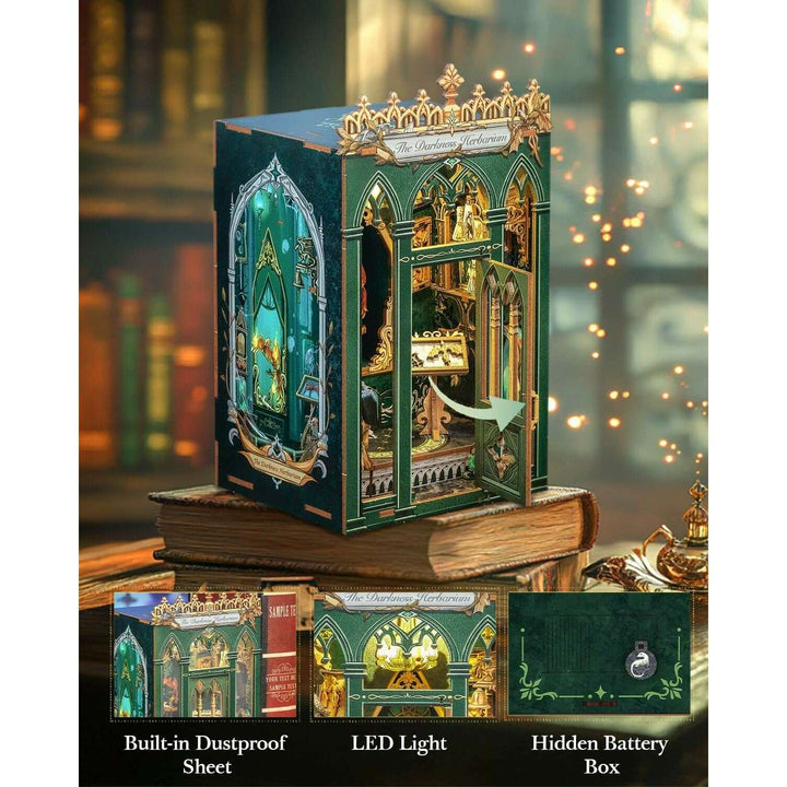 The Darkness Herbarium Dollhouse Kit - Miniature Wizardi Roombox Book Nook Kit Kit