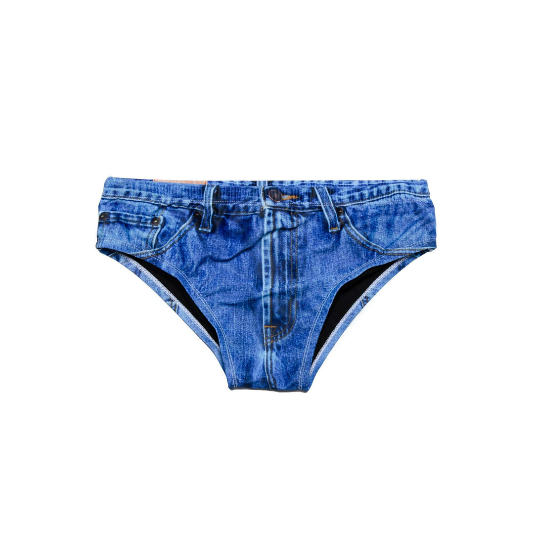 The Daytona Dong Sarong | Denim Print Swim Brief