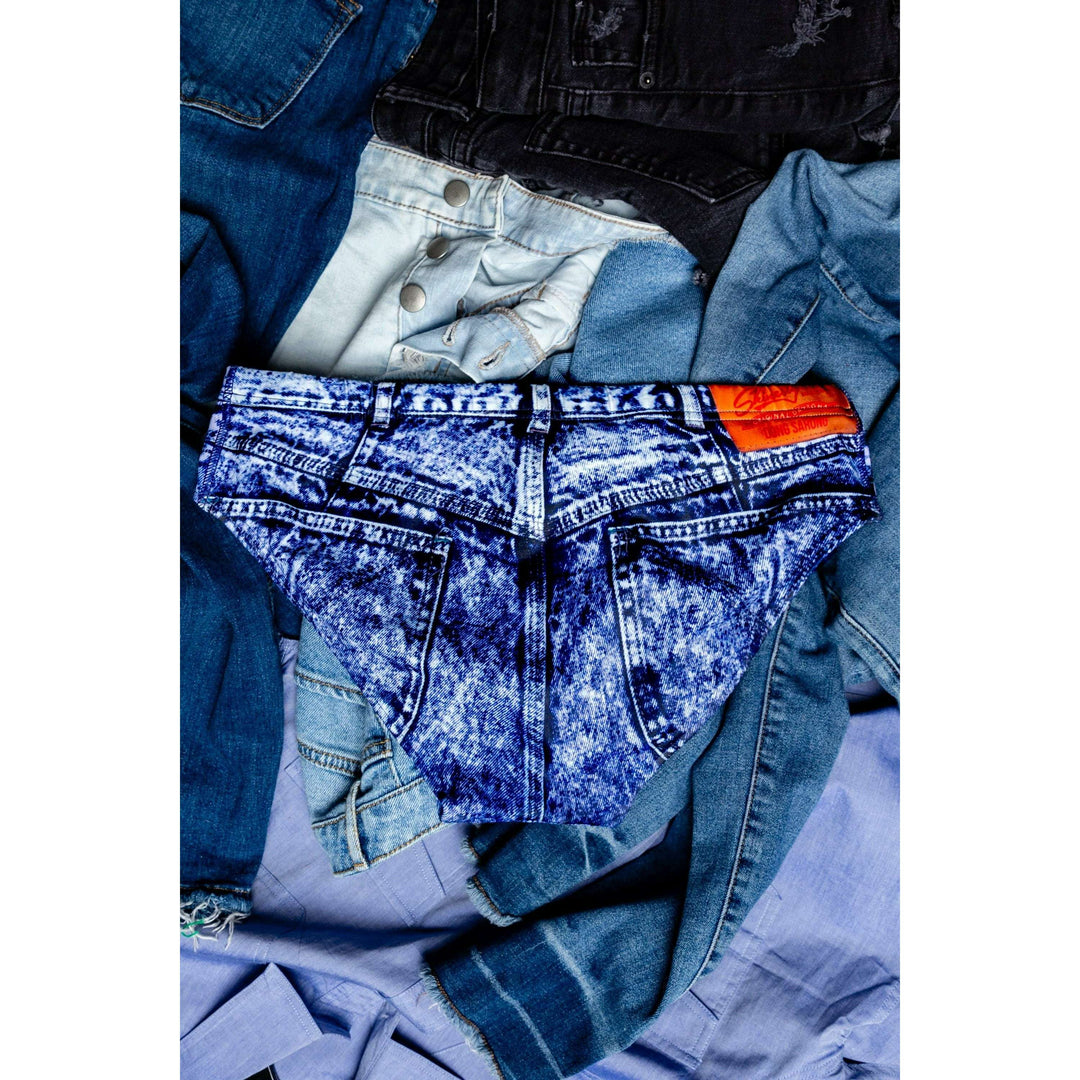 The Daytona Dong Sarong | Denim Print Swim Brief