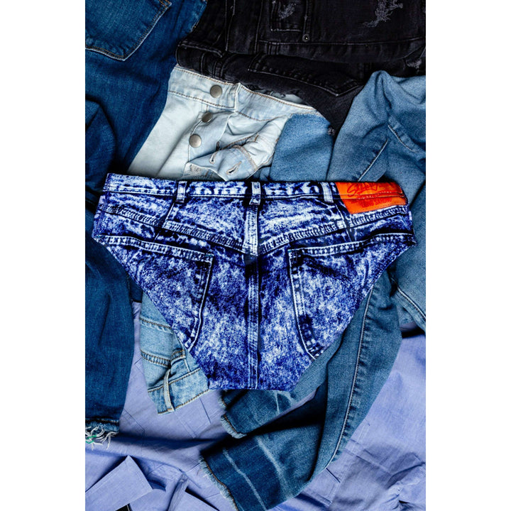 The Daytona Dong Sarong | Denim Print Swim Brief