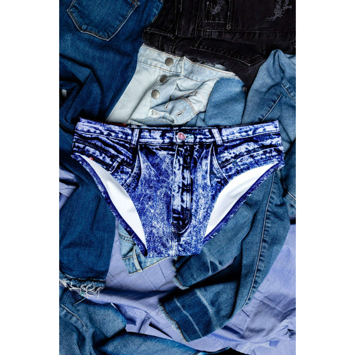 The Daytona Dong Sarong | Denim Print Swim Brief