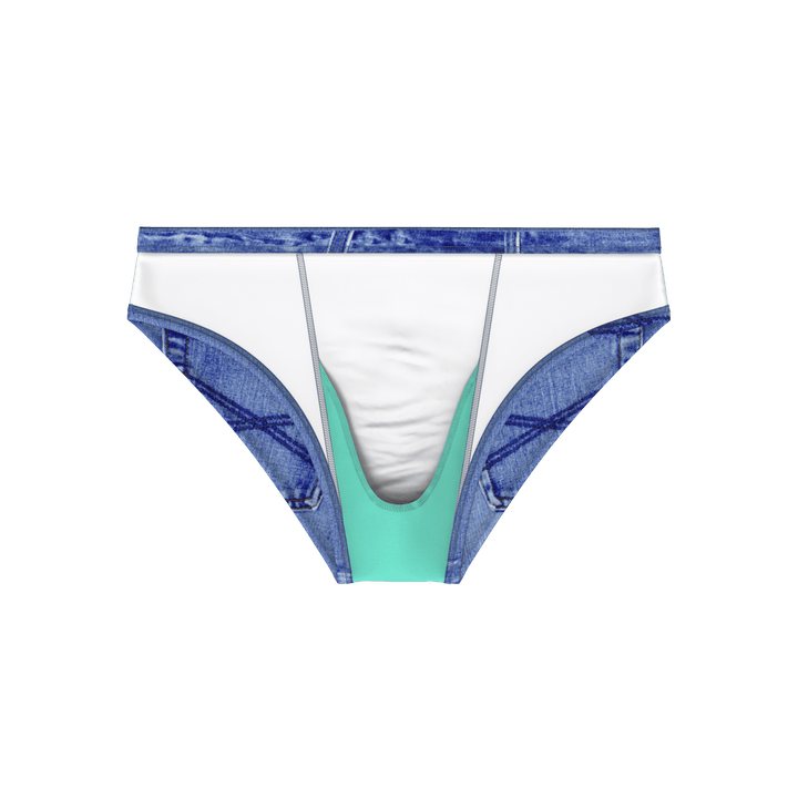 The Daytona Dong Sarong | Denim Print Swim Brief