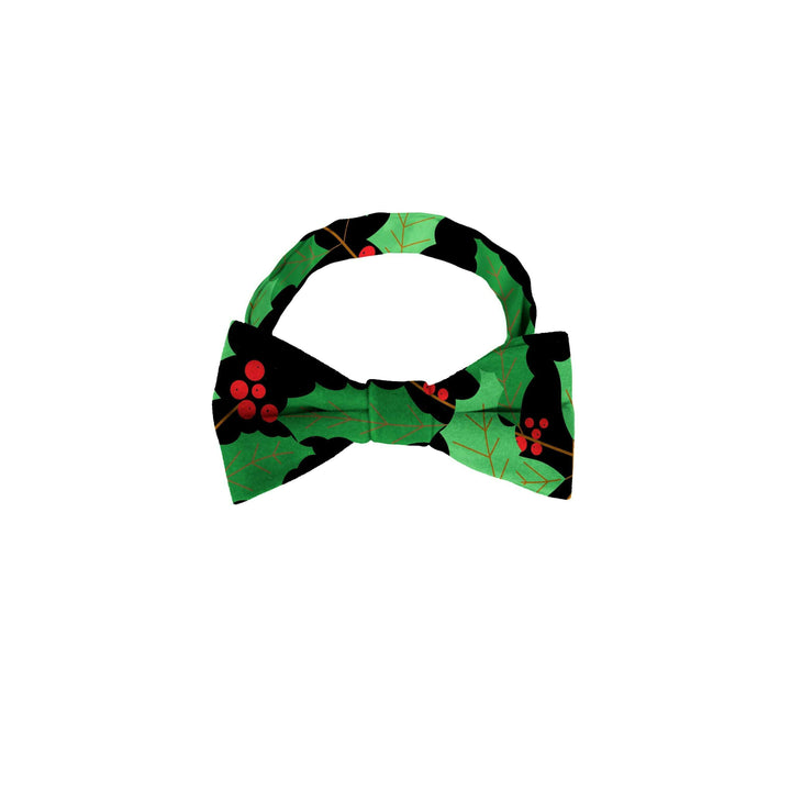 The Deck Yourselves | Holly Print Christmas Bow Tie