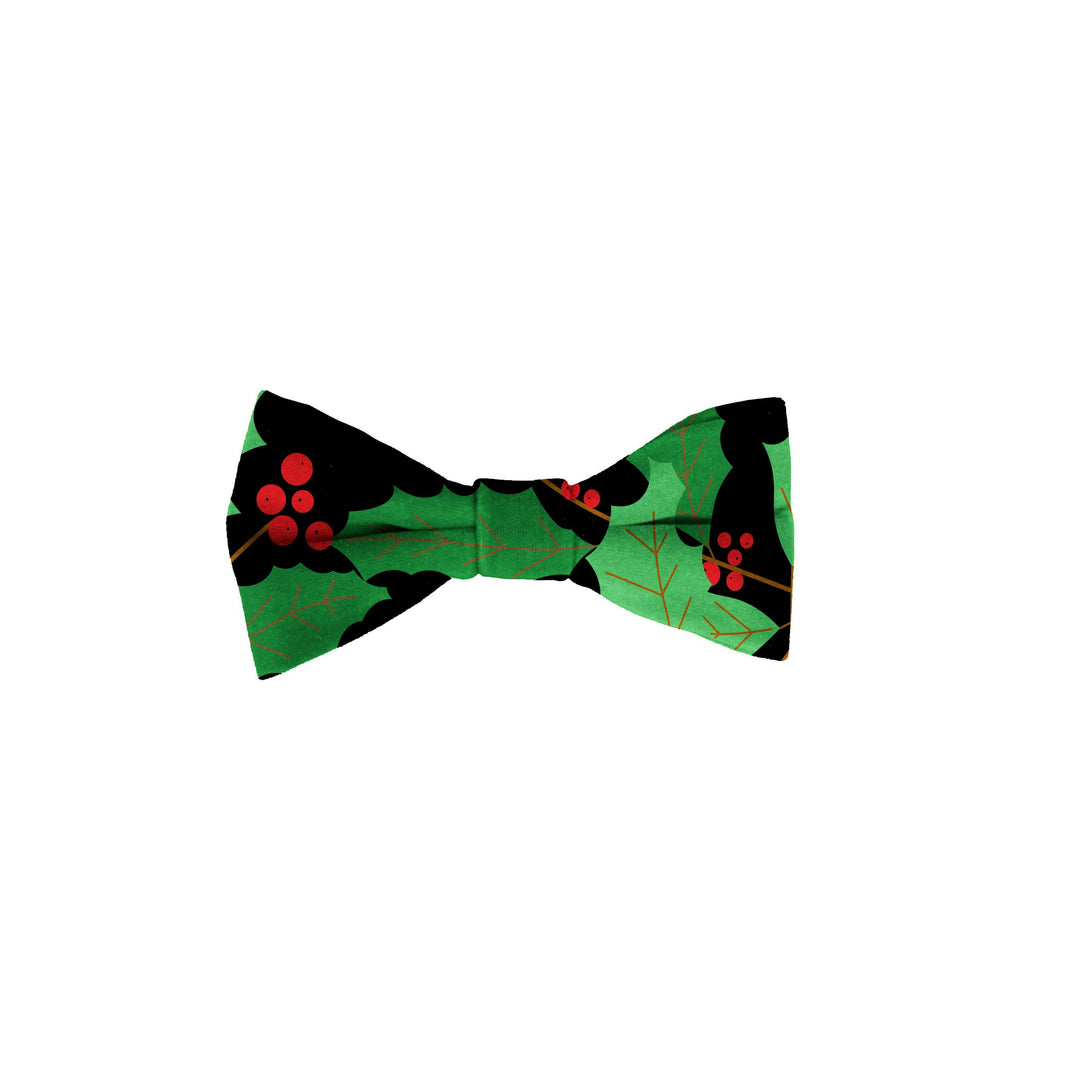 The Deck Yourselves | Holly Print Christmas Bow Tie