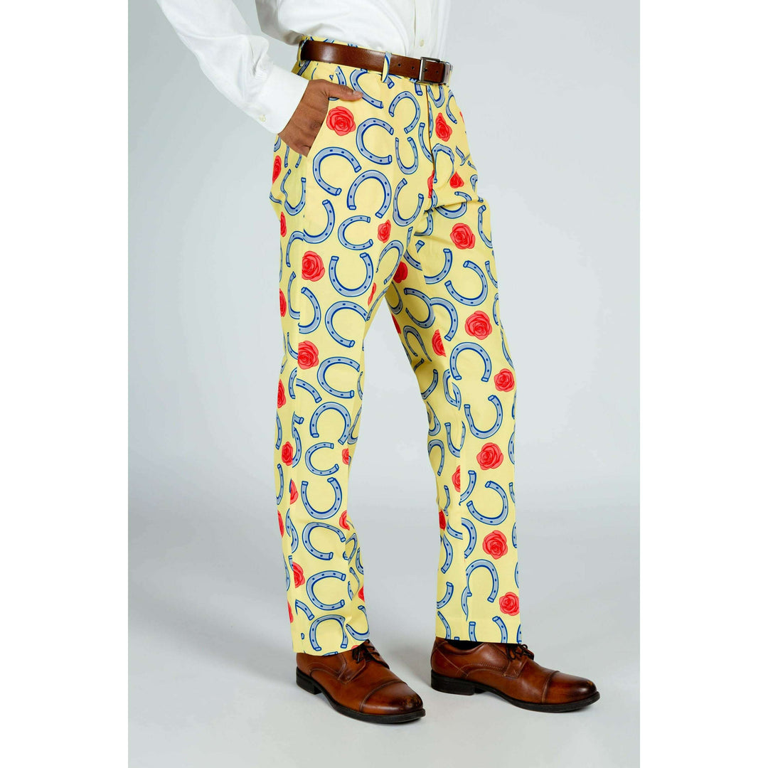 The Derby Delight | Horseshoe Suit Pants