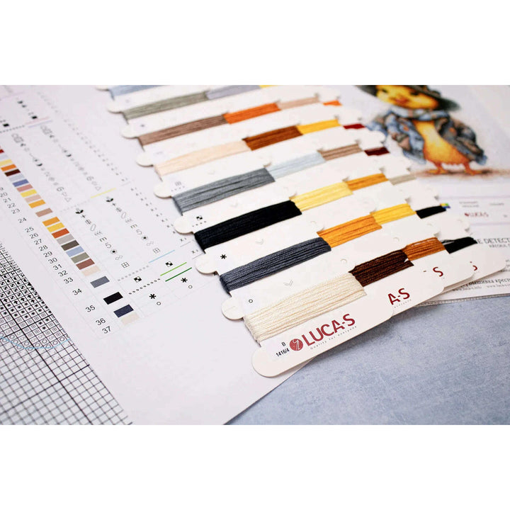 The Detective Duck B1416L Counted Cross-Stitch Kit